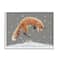 Stupell Industries Jumping Fox Winter Snowfall Framed Giclee Art